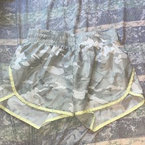 gray camo running shorts